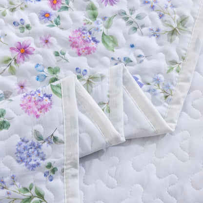 Watercolor Wildflower Cotton Quilt Set - image 4