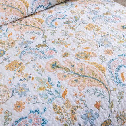 Country Style Multicolor Flower Cotton Quilt Set - image 9