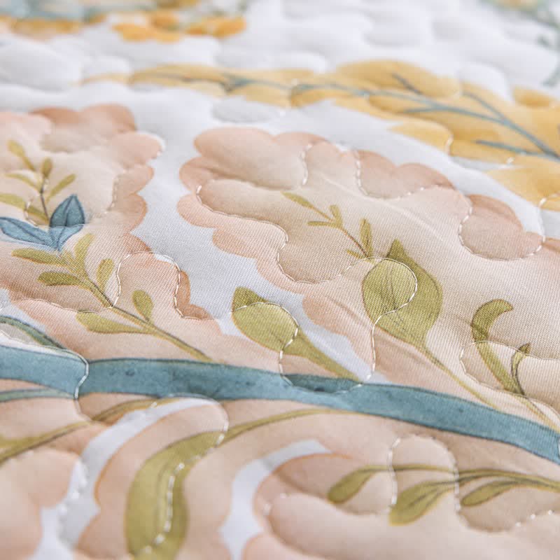 Country Style Multicolor Flower Cotton Quilt Set - image 8