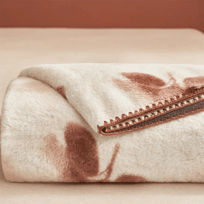 Vintage Beige Rose Plush Throw Blanket - image 6