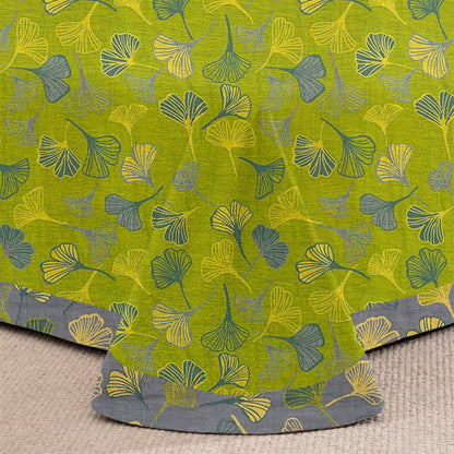 Vintage Green Ginkgo Leaf Cotton Bedspread Set - image 3