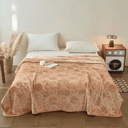 Multi-color Luxury Raschel Fleece Blanket - Champagne - Blanket - 79" x 91" - image 10