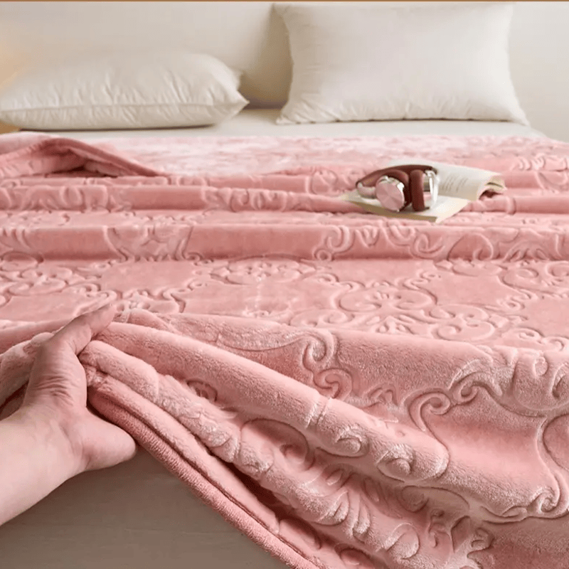Multi-color Luxury Raschel Fleece Blanket - image 8