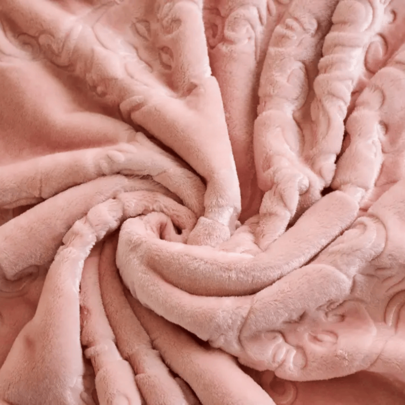 Multi-color Luxury Raschel Fleece Blanket - image 9