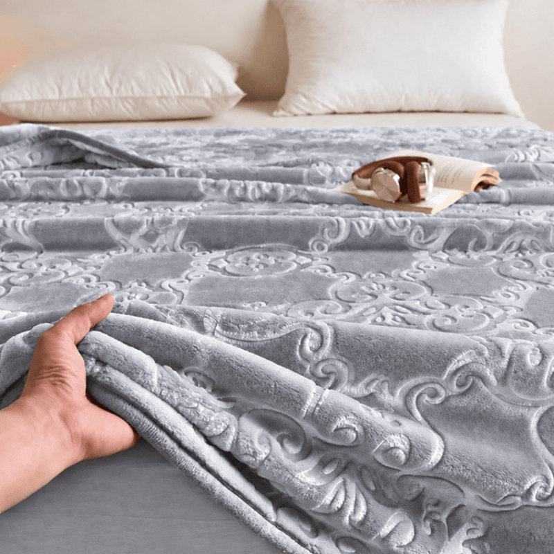 Multi-color Luxury Raschel Fleece Blanket - image 23