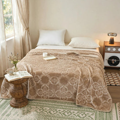 Multi-color Luxury Raschel Fleece Blanket - image 18