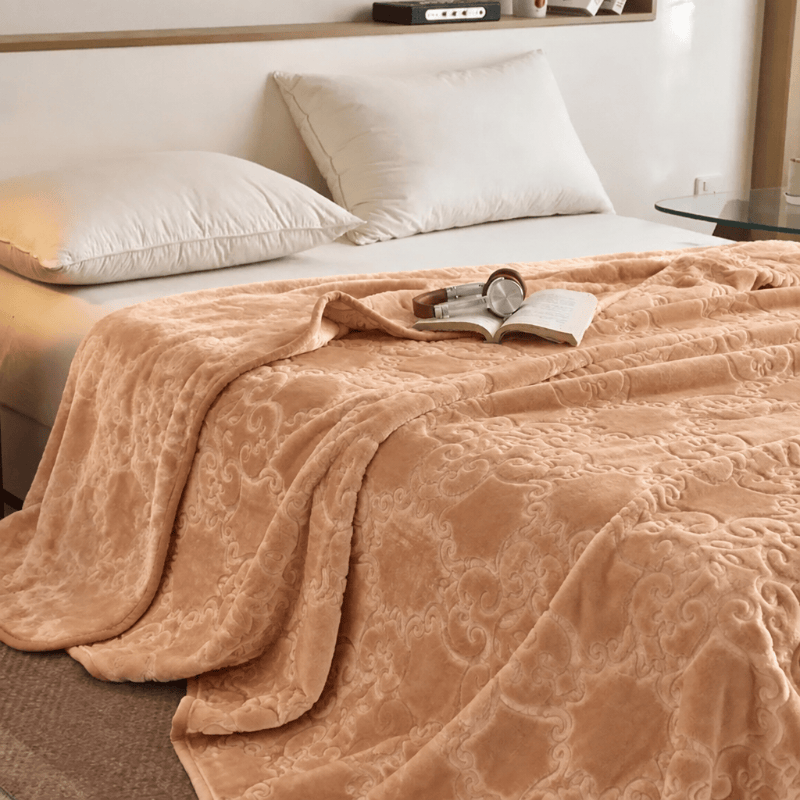 Multi-color Luxury Raschel Fleece Blanket - image 13