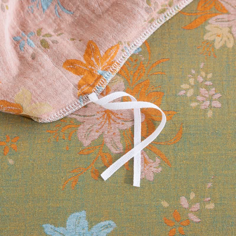 Crabapple Blossom Cotton Duvet Cover Bedding Set - image 6