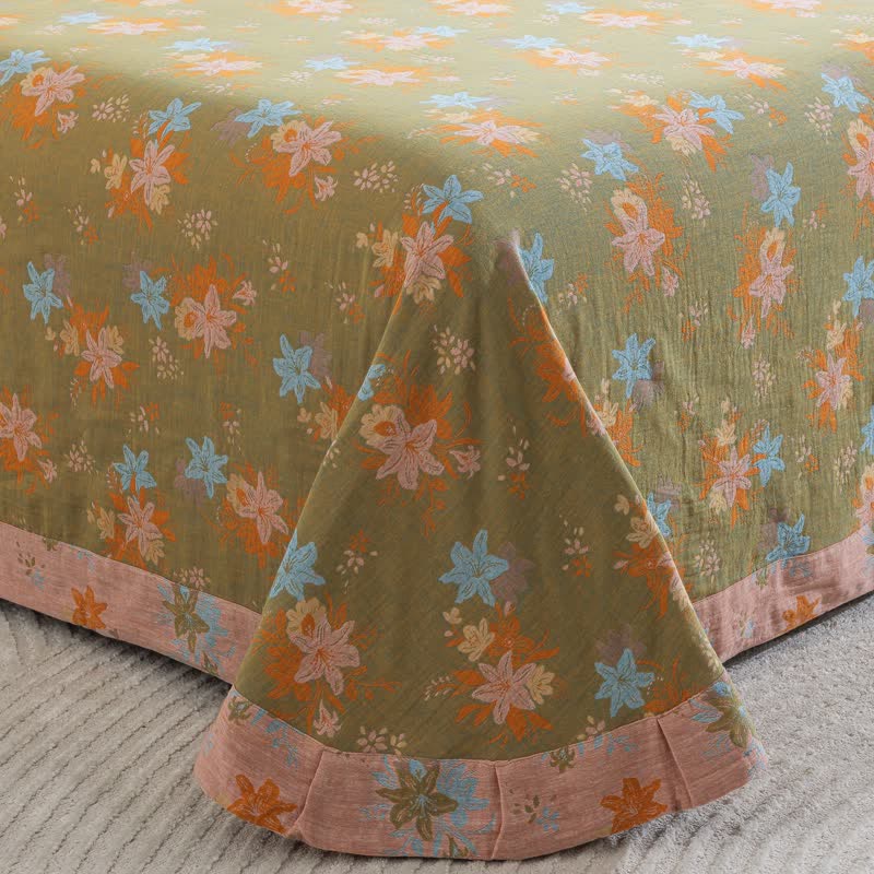 Crabapple Blossom Cotton Duvet Cover Bedding Set - image 4