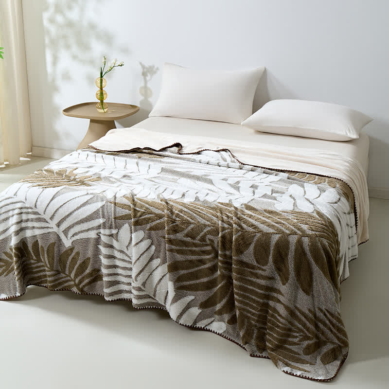 Modern Botanical Fleece Throw Blanket - image 16
