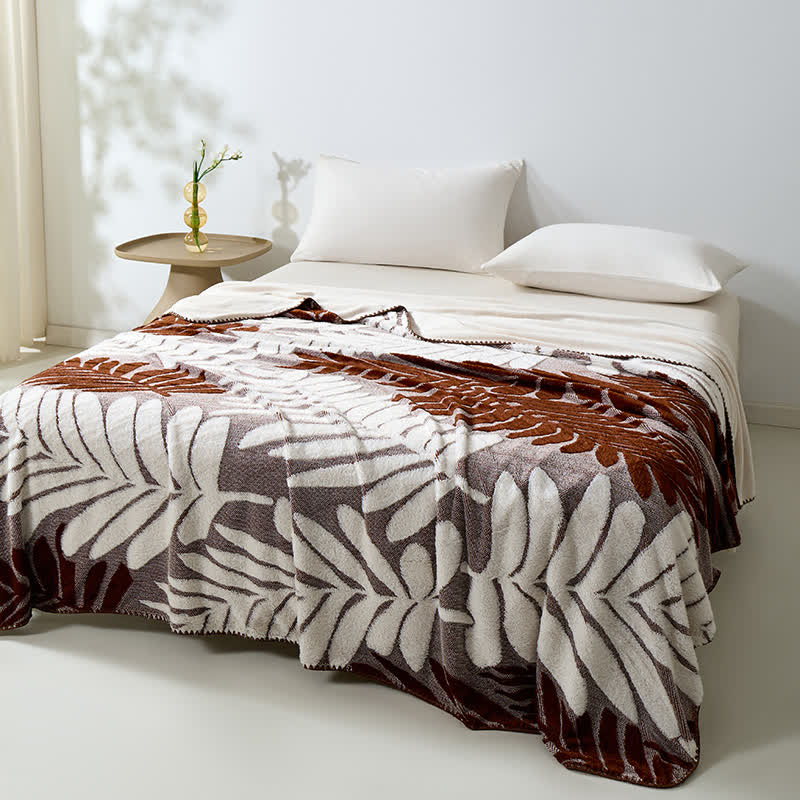 Modern Botanical Fleece Throw Blanket - image 31