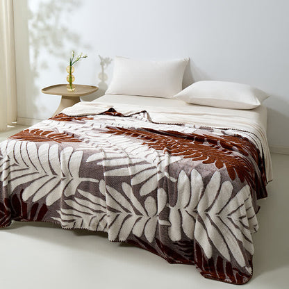Modern Botanical Fleece Throw Blanket - image 31