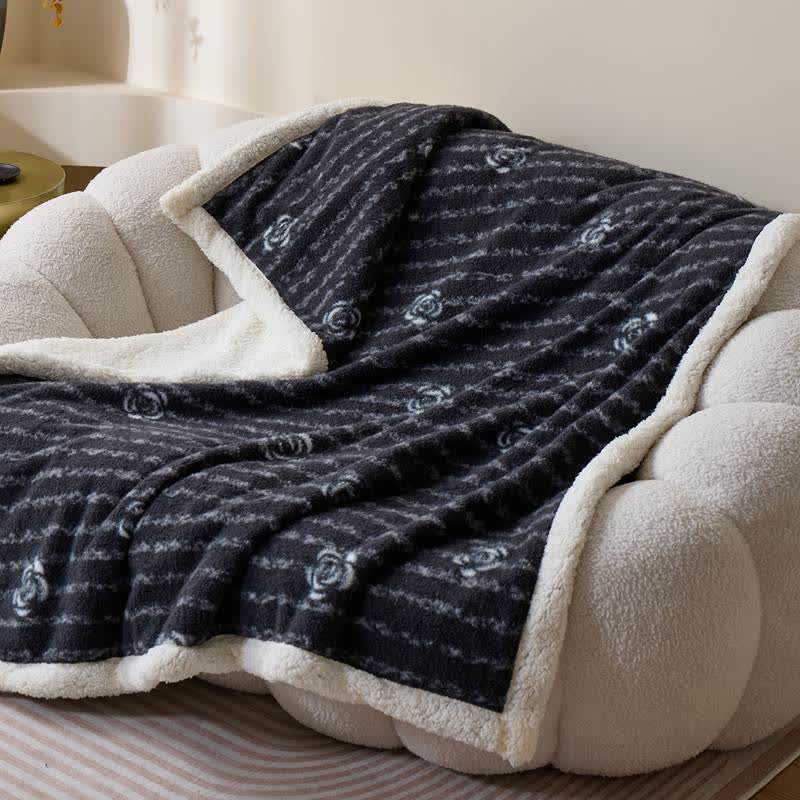 Vintage Floral Plush Feece Throw Blanket - image 3