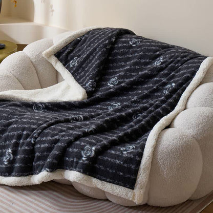 Vintage Floral Plush Feece Throw Blanket - image 3