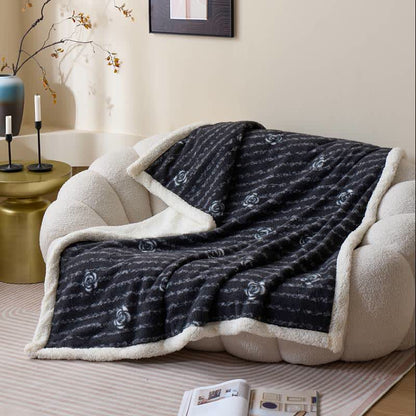 Vintage Floral Plush Feece Throw Blanket - image 2