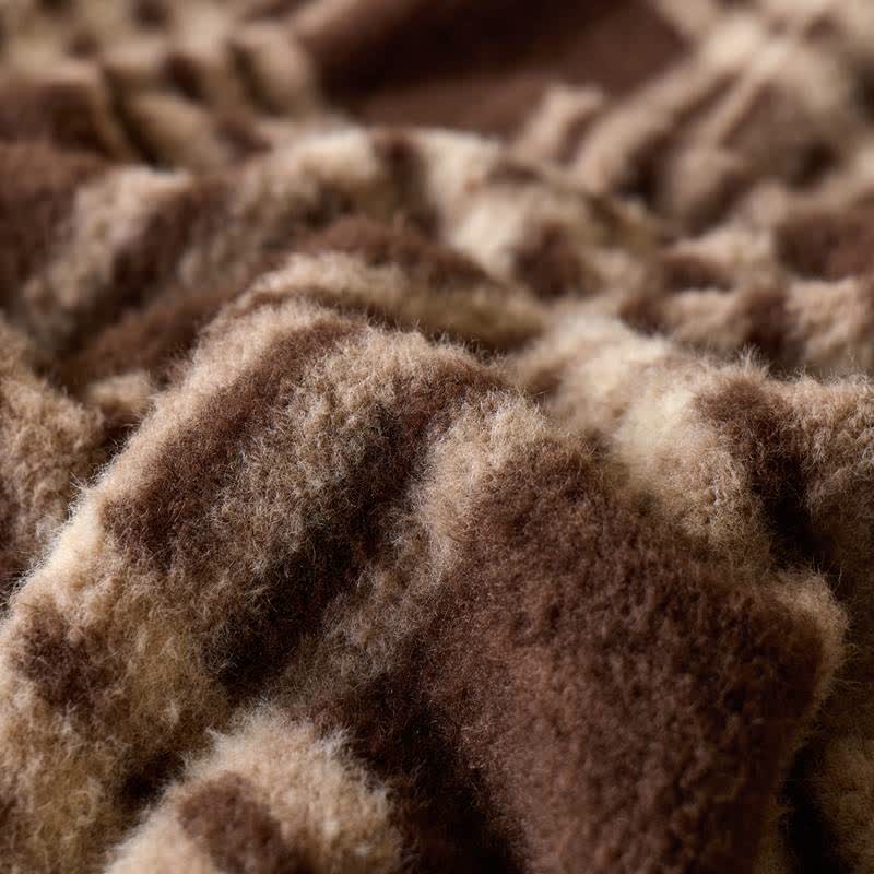 Plaid Grid Plush Fleece Throw Blanket - image 8