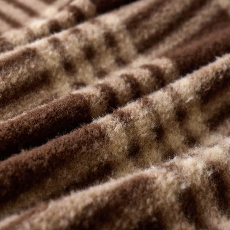 Plaid Grid Plush Fleece Throw Blanket - image 9