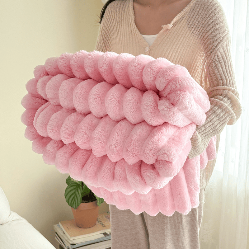 Soft & Warm Cozy Fleece Blanket - Pink - 79" x 91" - image 17