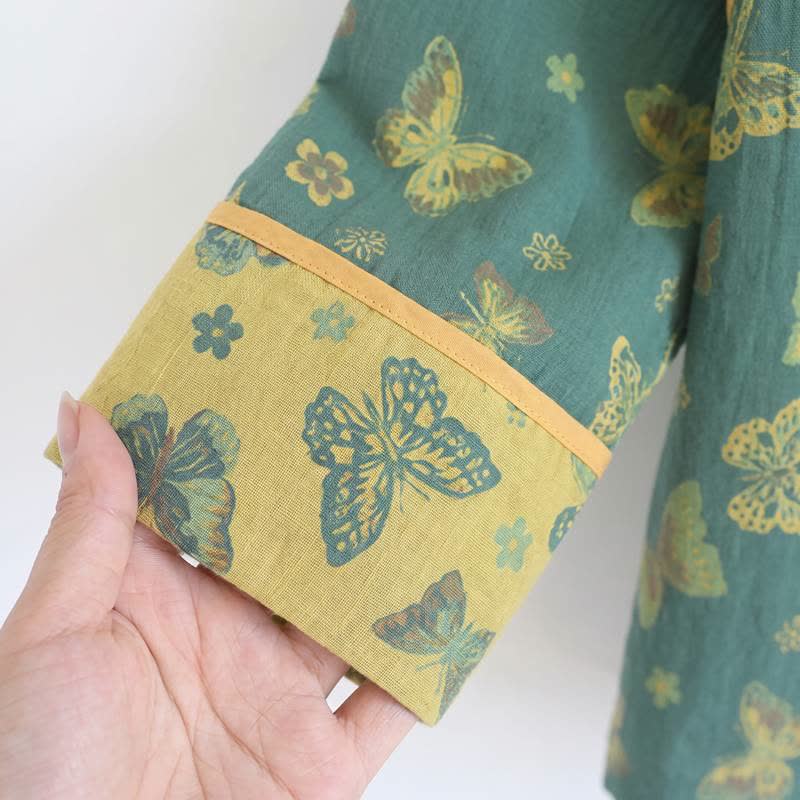 Pastoral Butterfly Cotton Gauze Lounge Set - image 3