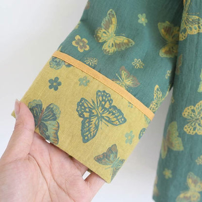 Pastoral Butterfly Cotton Gauze Lounge Set - image 3