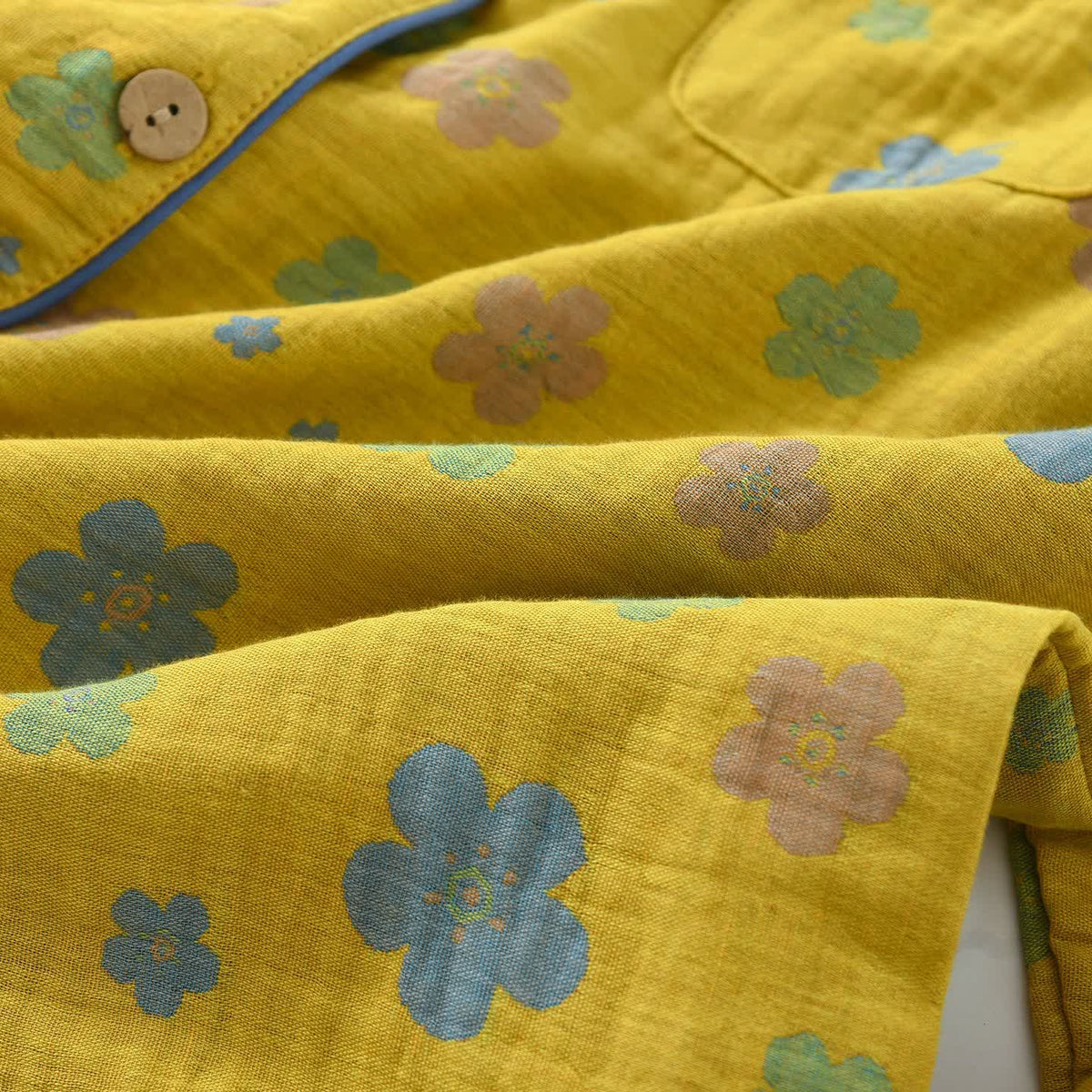 Floral Cotton Piped Loungewear Set - image 7