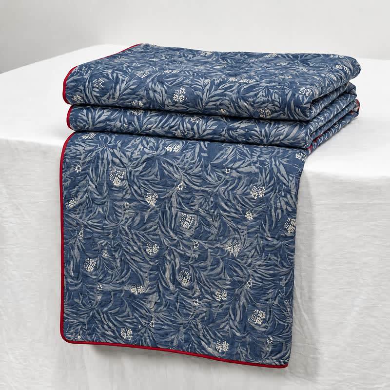 Botanical Flower Reversible Cotton Quilt - image 1