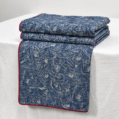 Botanical Flower Reversible Cotton Quilt - image 1