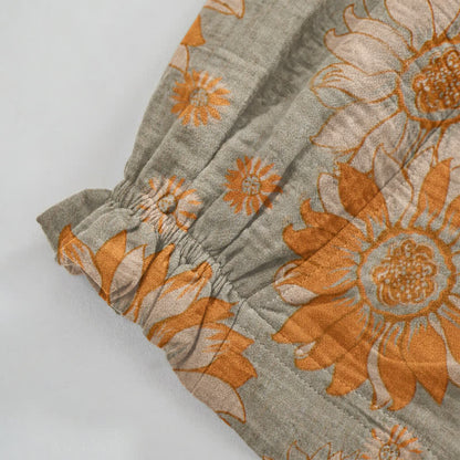 Vintage Sunflower Cotton Lounge Pants - image 12