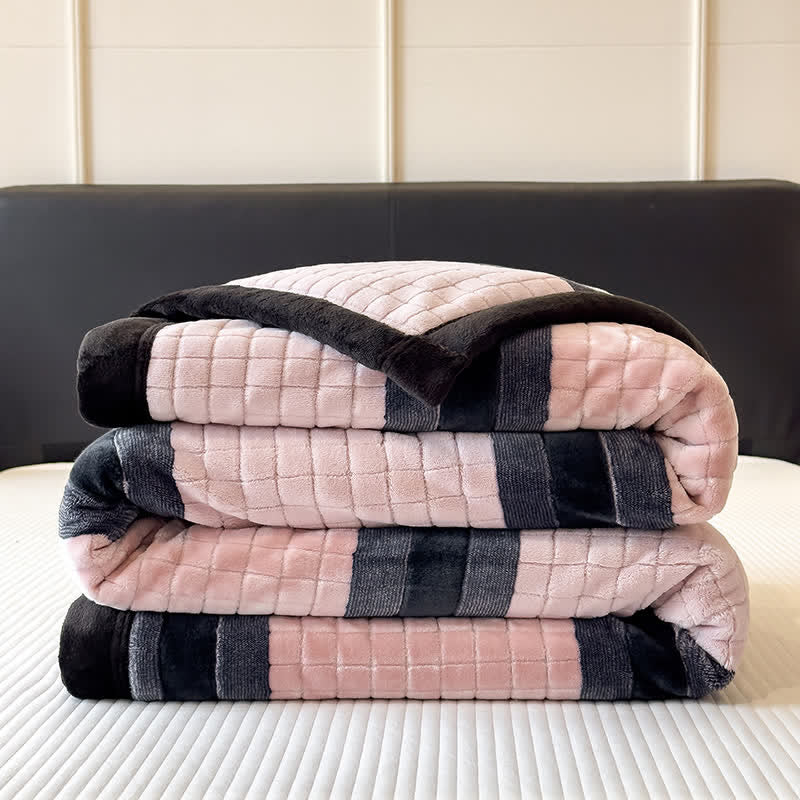 Geometric Grid Stripe Soft Throw Blanket - image 11