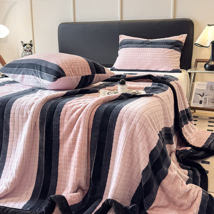 Geometric Grid Stripe Soft Throw Blanket - image 16