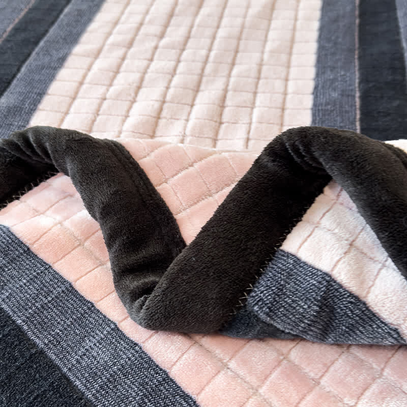 Geometric Grid Stripe Soft Throw Blanket - image 21