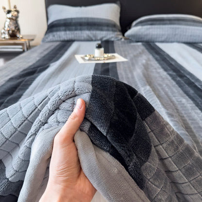 Geometric Grid Stripe Soft Throw Blanket - image 40