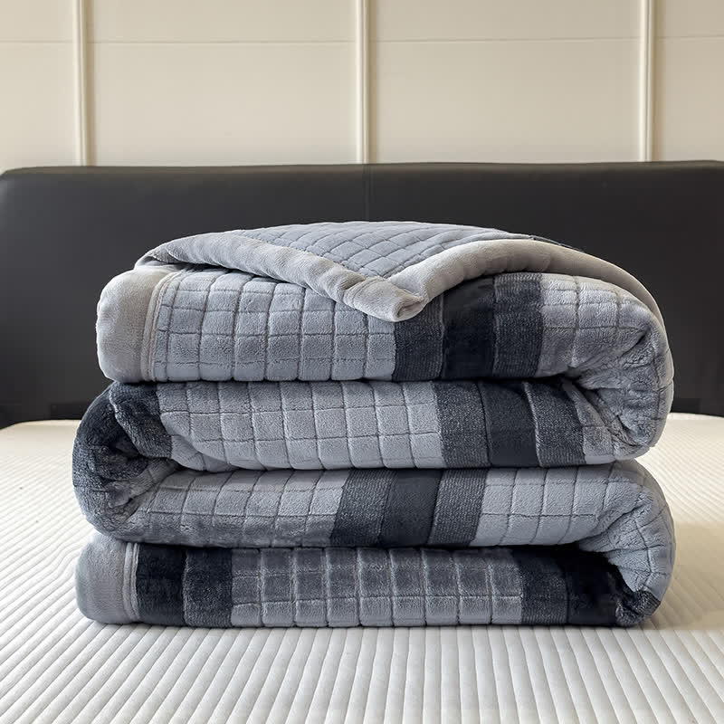 Geometric Grid Stripe Soft Throw Blanket - image 33