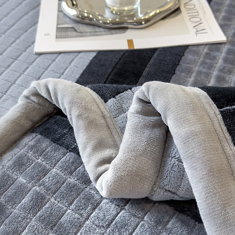 Geometric Grid Stripe Soft Throw Blanket - image 41