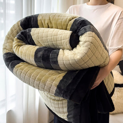 Geometric Grid Stripe Soft Throw Blanket - Green - 79" x 91" - image 42