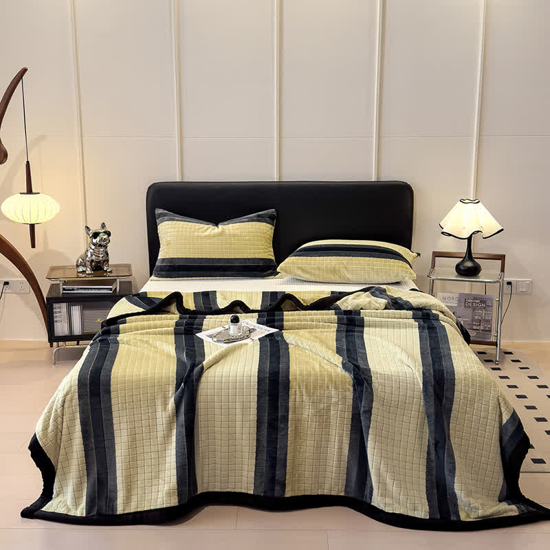 Geometric Grid Stripe Soft Throw Blanket - image 47