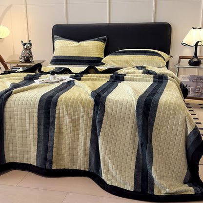 Geometric Grid Stripe Soft Throw Blanket - image 45