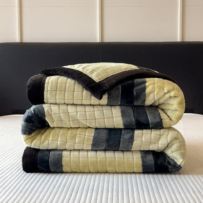 Geometric Grid Stripe Soft Throw Blanket - image 43