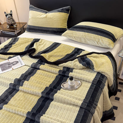 Geometric Grid Stripe Soft Throw Blanket - image 44