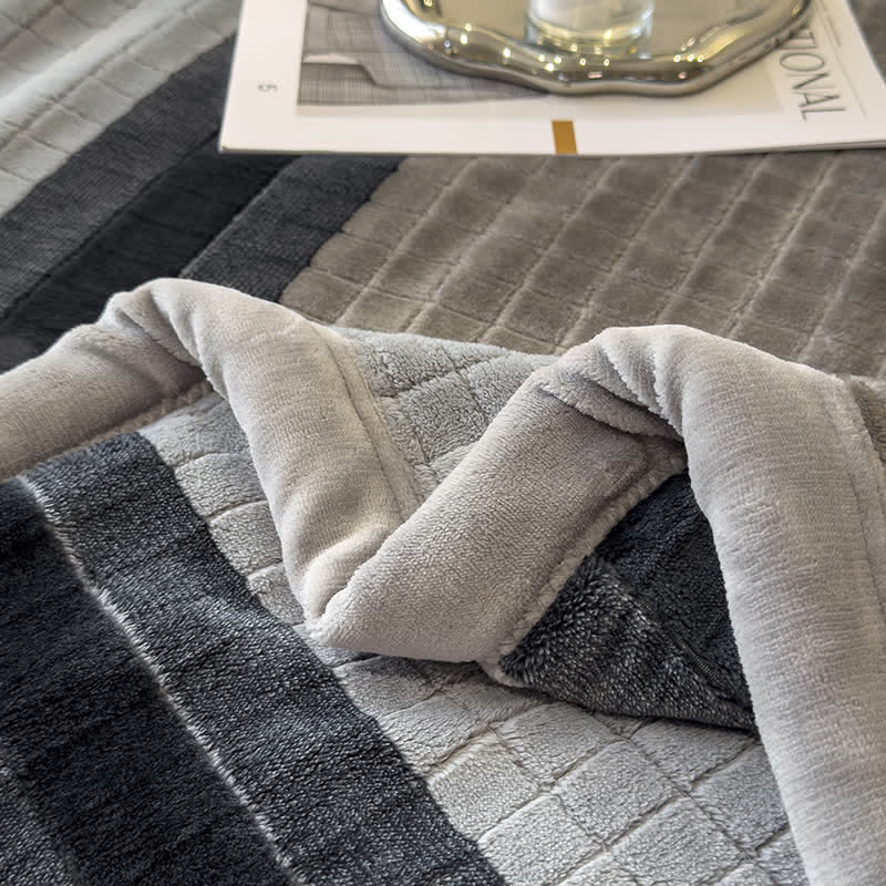 Geometric Grid Stripe Soft Throw Blanket - image 71