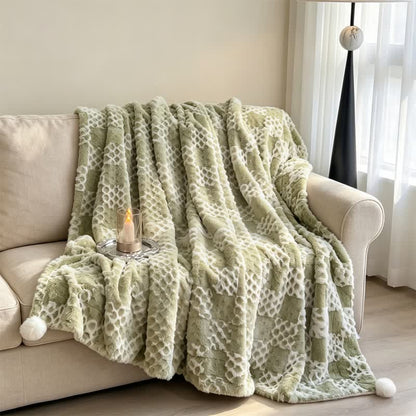 Checkered Grid Reversible Throw Blanket - image 5