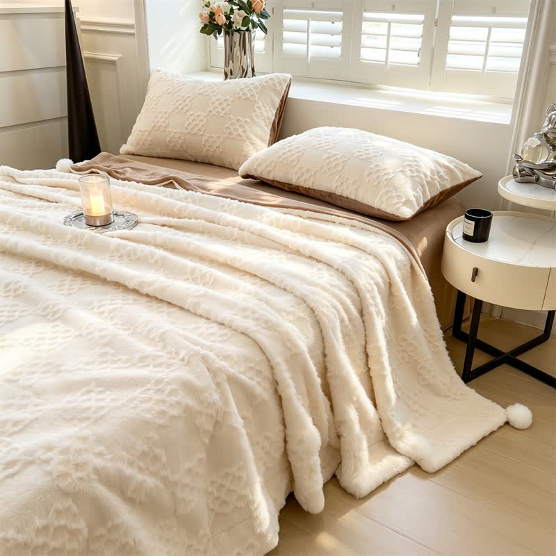 Checkered Grid Reversible Throw Blanket - image 19