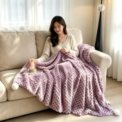 Checkered Grid Reversible Throw Blanket - image 40