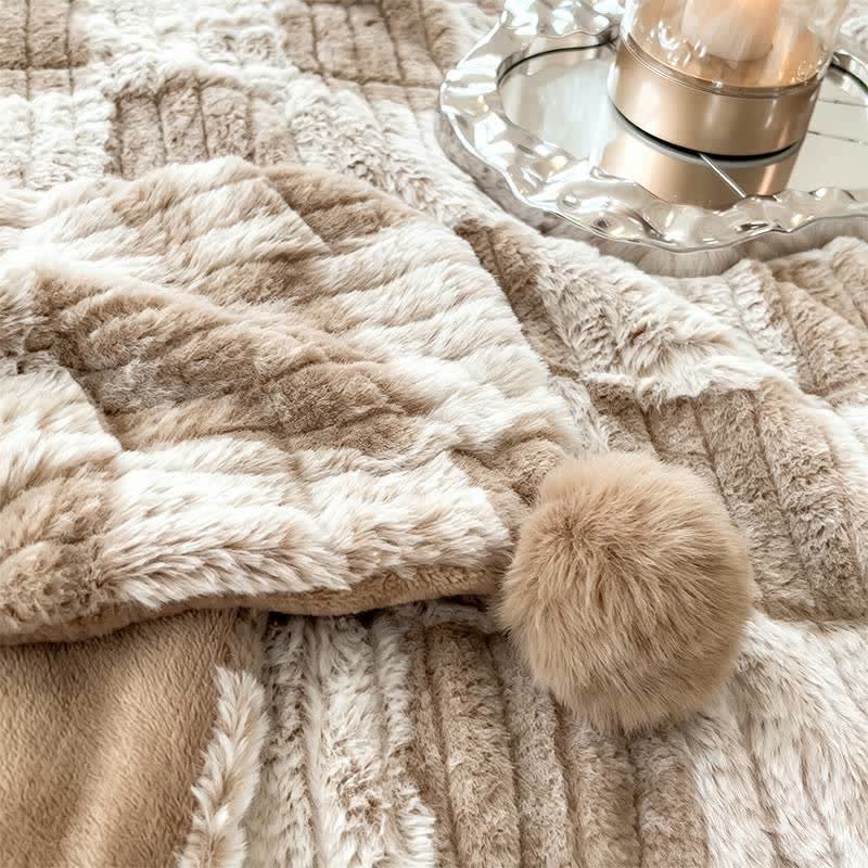 Modern Block Grid Cozy Reversible Blanket - image 8