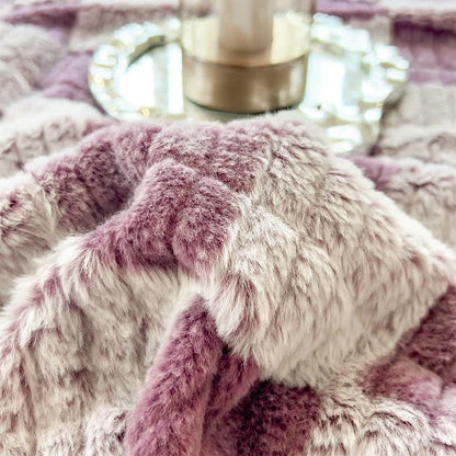 Modern Block Grid Cozy Reversible Blanket - image 48