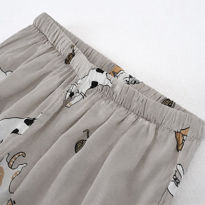 Couple Matching Cat Cotton Kimono Loungewear - image 4