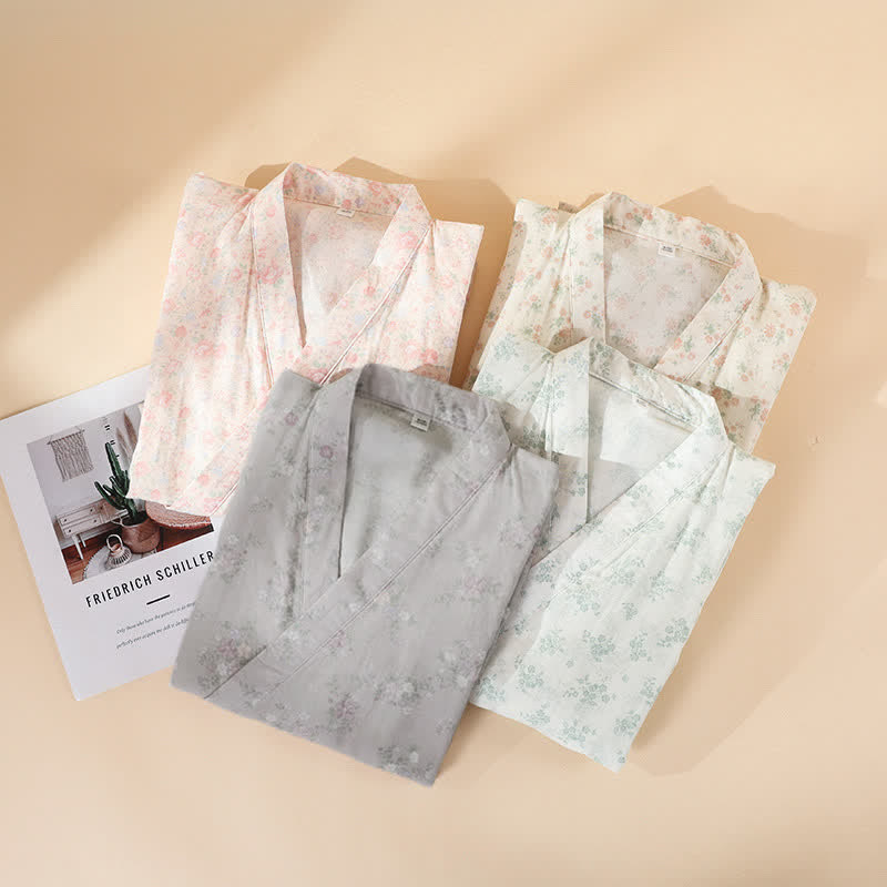 Floral Cotton Gauze Nightgown Home Wear - image 1