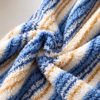 Longline Striped Fleece Kimono Bathrobe - image 9