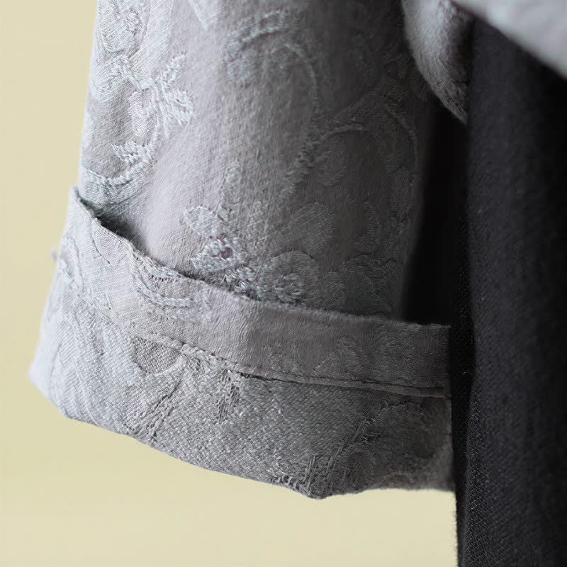 Vintage Cotton Linen Frog Button Lounge Top - image 23