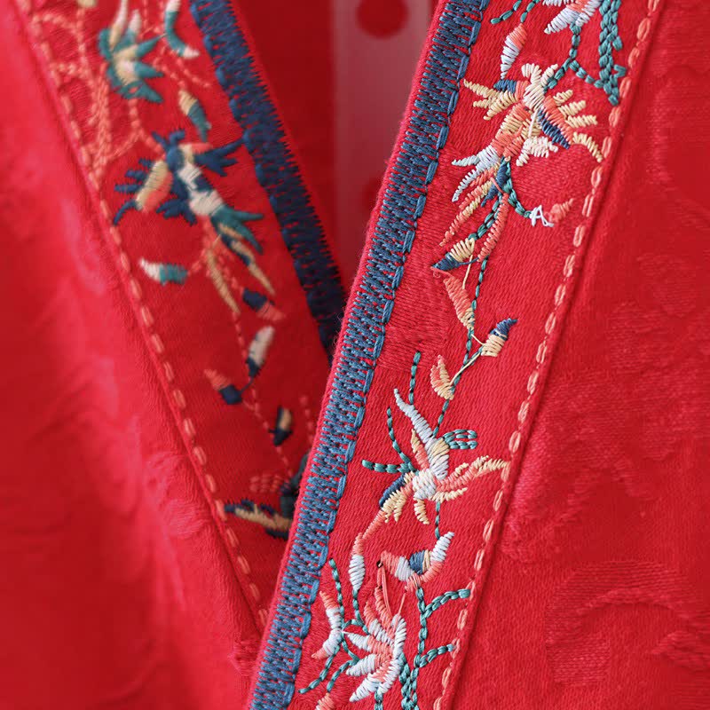 Vintage Cotton Linen Frog Button Lounge Top - image 13